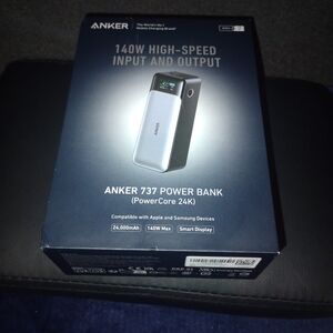 NWB Anker PowerCore 24K Power Bank - Black and Silver